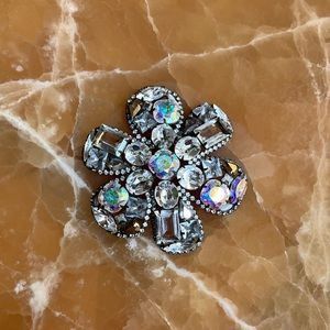 Silver Flower Brooches